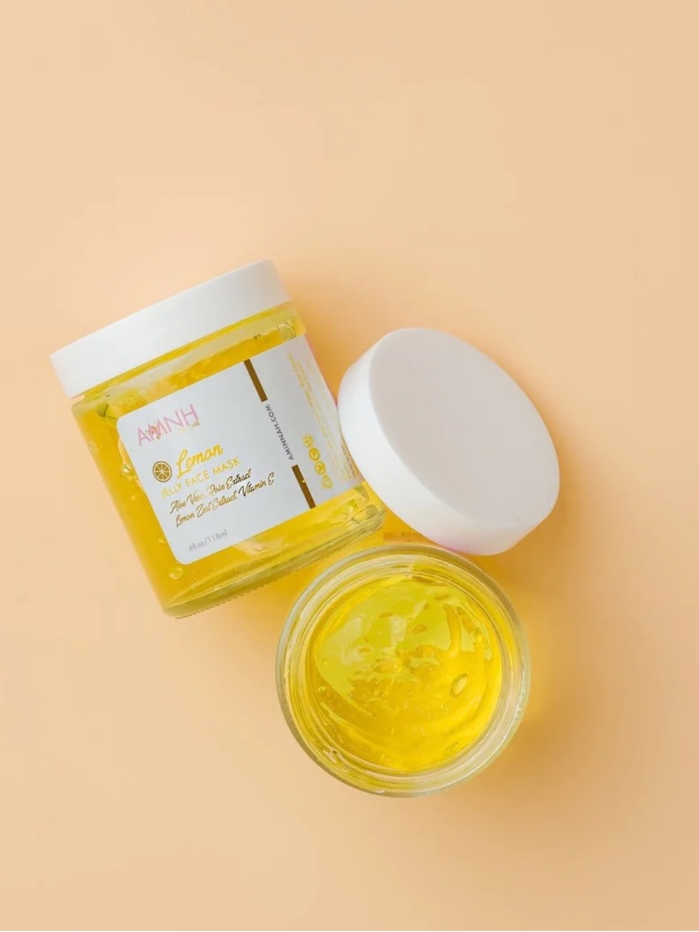 Aminnah’s Lemon Jelly Face Mask - Hydrating Yellow Body & Face Gel
